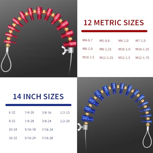 Nut and Bolt Thread Checker,Thread Checker Nut & Bolt -26 Bundle Thread Checker Nut and Bolt Checker 26 Male/Female Thread Identifier Gauges - 14 Inch & 12 Metric Sizes — view 6