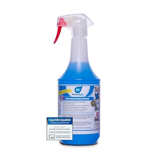 KaiserRein Desinfektionsreiniger Haushalt HOME 1L (1000 ml) zur Reinigung und gleichzeitigen Desinfektion in einem Arbeitsgang sehr ergiebiges Flächen Desinfektions-Spray