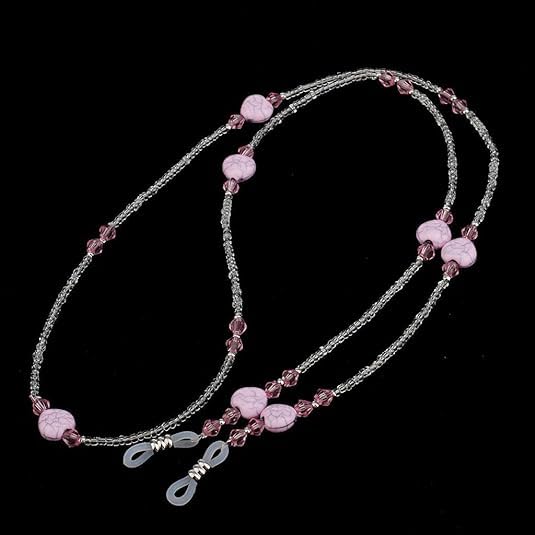 Image of Reading Eyeglass Cord Holder Beaded Sun Glasses Chain Eyeglass Holder Strap Eyewear Retainer Lanyard Chain 75cm Long Nice and Fashion, Women's Eyeglass Chains, Sunglasses and Eyewear Accessories