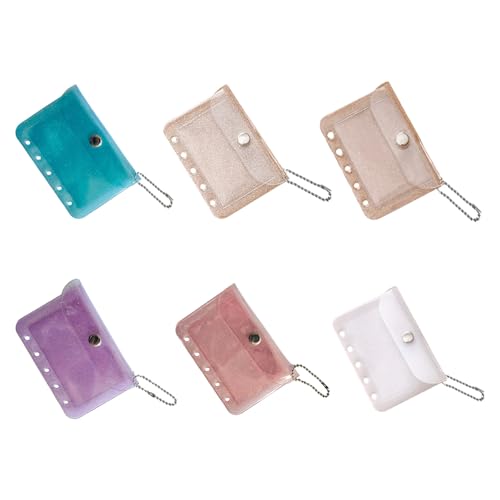 Pack Of 10 Transparency 5 Slot Card Holders Clear PP Materials Binder Pockets Waterproof Card Storage Organizers4