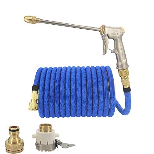 Preisvergleich Produktbild Gartenschlauch erweiterbar, einziehbarer Gartenschlauch, Metalldüse, Leckage Für Innenhofgärten
