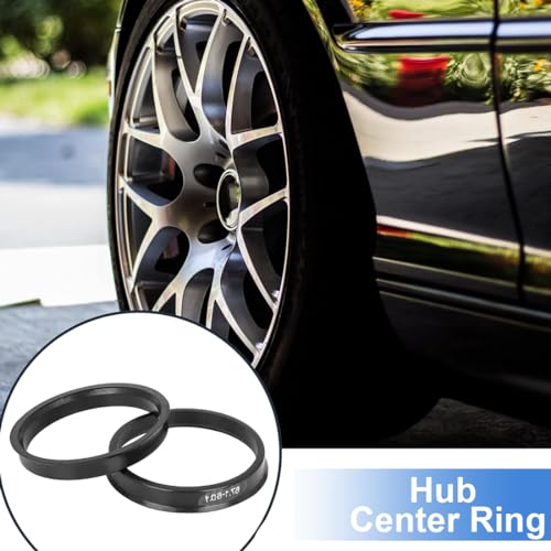 TNSRAY Zentrierringe Ø66,6 auf Ø57,1, 4 Stück Zentrierringe, Plastik Zentrierung Zentrierringe, kompatibel mit Mercedes Benz Audi VW, Zentrierung von 66,6 mm auf 57,1 mm, Schwarz