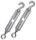 (2 Stück) Spannschloss Drahtspanner M10, verstellbarer Spannschlösser Haken und Öse, Seilseilspannung (2 Stück, M10)