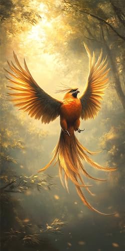 Diamond Painting animal, DIY diamond painting niños pájaro, Kit Manualidades Adulto, Punto de Cruz Diamante para Niños, Kits de Pintura Diamante 5D Completo, Artesanal para Decoración 90x180cm k-48
