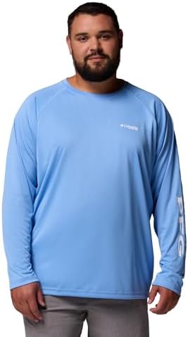 Columbia Men's Terminal Tackle Long Sleeve Shirt, White Cap, White Logo, 5X, White Cap/White Logo - 4