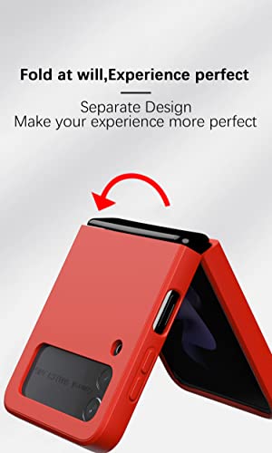 Capa Silicone Premium para Samsung Galaxy Z Flip 3 5G, Capa Capinha com Anel Cover Ring Capa Proteto