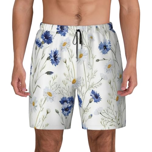 Short de plage homme imprimé floral pour les vacances et le surf avec poches