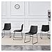 Set of 4 Classic White PU Leather Chairs, A Stylish seat Perfect for Modern Minimalist and Industrial Style environments, with Dimensions of 17.7 * 20.8 * 37 inches,for The Kitchen