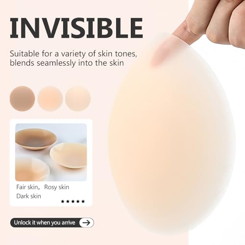 Cache-tétons silicone réutilisables de qualité supérieure - Patchs adhésifs invisibles seconde peau