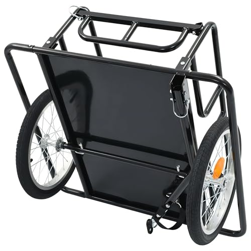 Bike-Cargo-Trailer-Bicycle-Trailer-Heavy-Duty-Bike-Wagon-Cart-Foldable-Compact-Storage-with-Hitch-Tow-Behind-Utility-Cargo-Trailer-for-Stuff-Groceries-Luggage-Tools-110-lbs-Max-Load - Cucciolini Doodles Bike-Cargo-Trailer-Bicycle-Trailer-Heavy-Duty-Bike-Wagon-Cart-Foldable-Compact-Storage-with-Hitch-Tow-Behind-Utility-Cargo-Trailer-for-Stuff-Groceries-Luggage-Tools-110-lbs-Max-Load