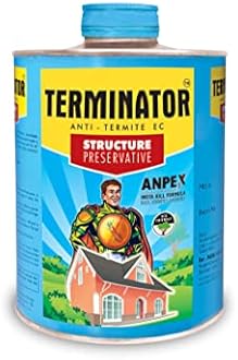 Pidilite Terminator Structure Preservative | Controls Termites, Borers & Fungus in Buildings & Soil | Safe Herbal Formulation | 1 Litre