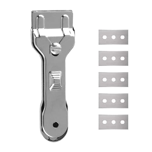 GEDOX Grattoir en verre pour poêle, grattoir de fenêtre pour nettoyer les fenêtres | Grattoir de peinture détachant en acier inoxydable | Fournitures ménagères, accessoires de nettoyage domestique