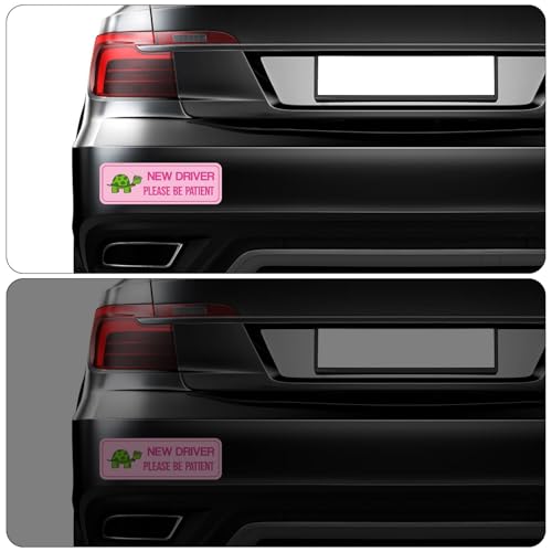 Image of 3pcs Magnet for Car, 10x3.4 Inch Sticker Removable Car Bumper Sticker Magnetic Safety Warning Signs for Novice & Student Drivers