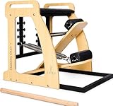 JHBYBMG Pilates Chair, Pilates Chair for Home Workouts, Sturdy Metal Frame, Pilates Stability Chair, Yoga Fitness Trainer, Pilates Reformer Machine (Black) (26.3*30 inch)