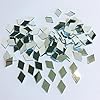 200 Pcs Mini Diamond Shape Mirror Mosaic Tiles for Craft Work, Disco Ball Mirror, Home Decor (Silver)