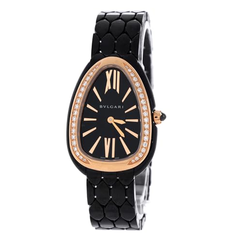 Pre-Loved Serpenti Seduttori Quartz Watch Ceramic and Rose Gold with Diamond Bezel 253