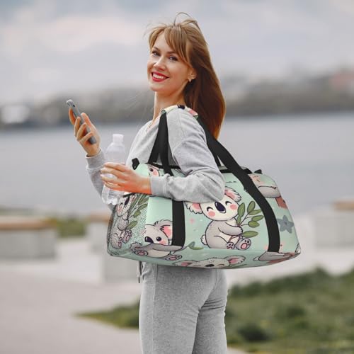 40l Gym Travel Duffel Bag Cute Australia Koala Bear Carry-On Workout Overnight Backpack4
