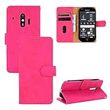 Compatible with Fujitsu F-42A / らくらくスマートフォン me F-01L / Easy Phone Magnetic Closure Card Holder Flip Stand Case Cover Pink