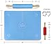 Non Stick Rolling Pin and Silicone Baking Pastry Mat Set - Silicone Rolling Pins for Baking Roller Mat - Metal Cookie Cutters Rolling Pin for Dough
