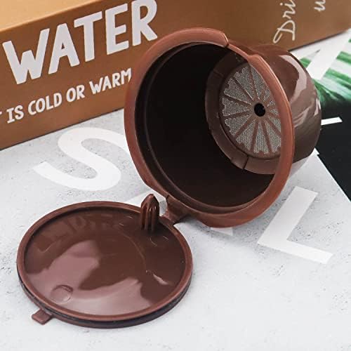 Lucywey 6 pcs Refillable Coffee Capsules Capsule Pod Compatible Filter Cups Filter pod Cups for Ground Coffee,Filter Coffee