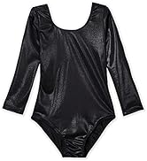 Domusgo Toddler Leotard Gymnastics Long Sleeve, Sparkly Tumbling Dance Leotards for Baby Girls Ki...