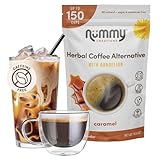 Nummy Creations 150 cup Caramel Instant Caffeine-Free Coffee Alternative with Dandelion. Coffee Substitute, Chicory Coffee 10.6oz