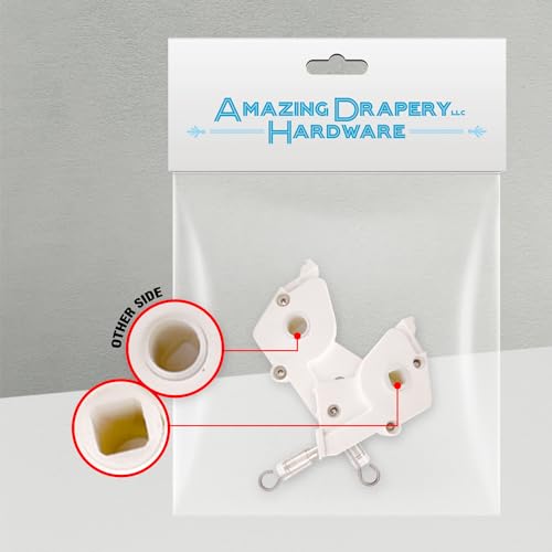 Amazing Drapery Hardware High Profile 2\" Plastic Wand Tilter for Horizontal Blinds 2ct - Square Rod Compatible, Durable Control Mechanism