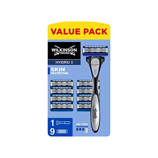 Wilkinson Sword Hydro 3 Skin Protection Rasierer mit 8 Ersatzklingen