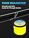 BLUEWING Braided Fishing Line 8 Strands PE Braid Fishing Lines Thin Diameter & Abrasion Resistant Fishing String for Saltwater Fishing 65LBS 500YD Yellow