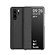KANSI kompatibel mit Huawei P30 Pro Hülle, Smart View Flip Hülle + Schutzfolie - Schwarz
