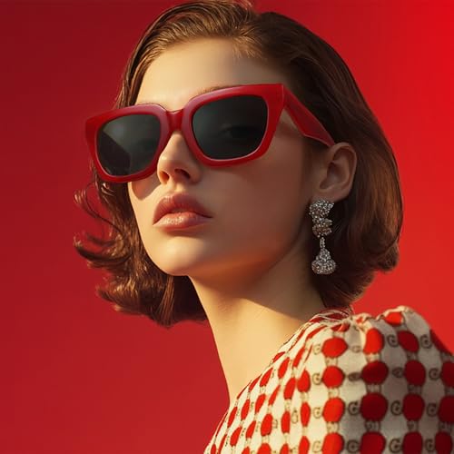 ZENOTTIC Polarized Sunglasses Women Trendy: Square Designer Sun Glasses - Retro Shades for vacation with UV400 Protection3