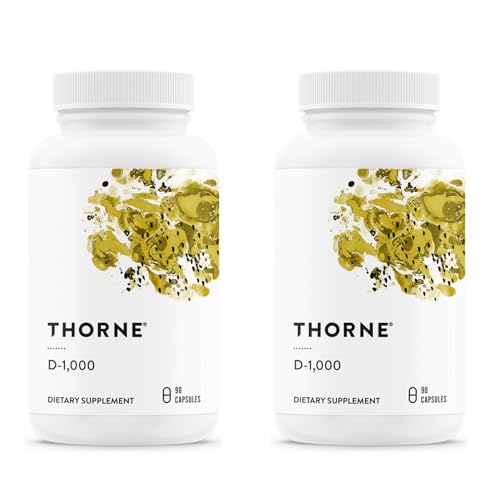Thorne (ソーン) ビタミンDサプリメント ビタミンD-1000 1,000IU 毎日の健康サポート カプセル 90粒 2個セット 【合計180粒/180日分】の商品画像（Amazon）