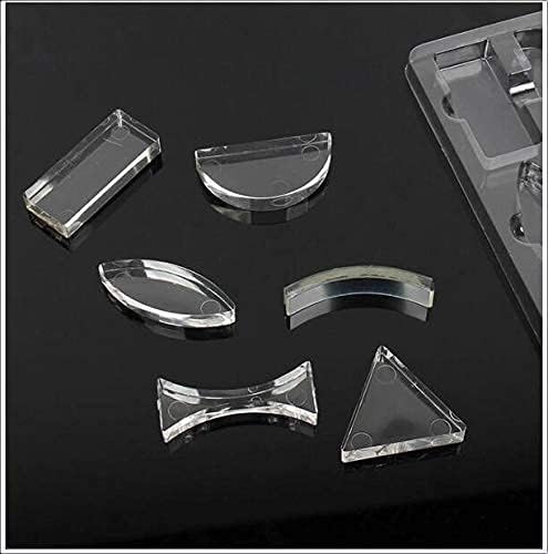 Parallel Lens Kit Convex Lens Optical Experiment Textbook, 6 Pieces Set Prism Optical Glass Prism Light Spectrum, Principles of Physical Optics