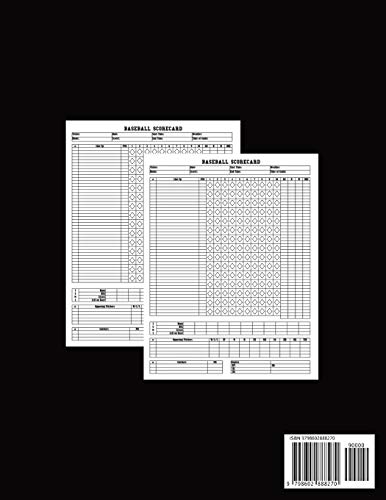 Baseball Scorebook: 120 Pages Baseball Score Record Keeper Book, Baseball Scoring Book