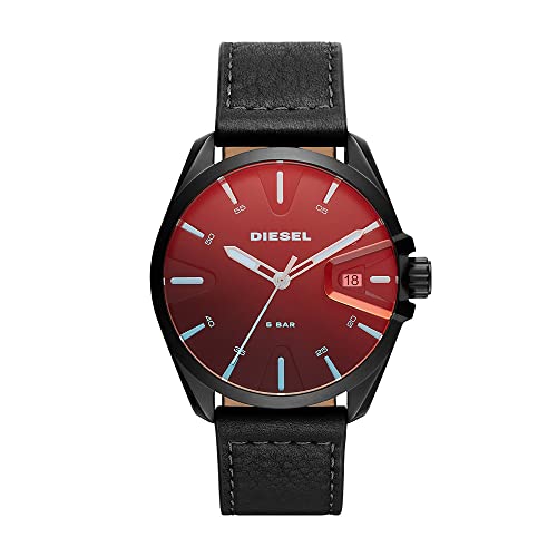 Diesel Mens Watch MS9 Three Hands 44mm Case Size Stainless Steel Watch, Black, Strap -  Fossil Group, DZ1945