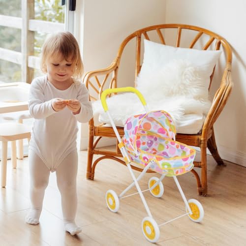 Cochecito de Muñecas Adorable con Gran Cesta de Almacenamiento 6