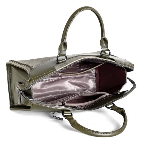 Image of EXOTIC Premium Celeste Tubular Handle Satchel Handbag for Women with Detachable & Adjustable Sling Strap | Spacious Structured Shoulder Bag | Spacious Structured
