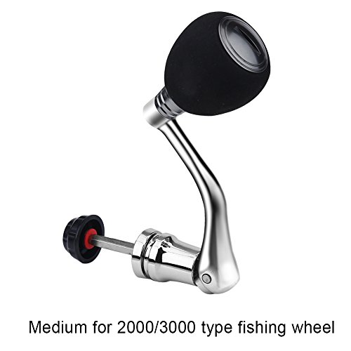 Yosoo Health Gear Fishing Reel Handle Replacement, Metal Rocker Arm Knob for Spinning Reel EVA Non-Slip Grip - Image 2