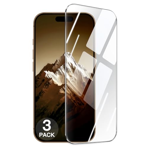 JETech Shatterproof Screen Protector for iPhone 16 Pro Max, 3-Pack