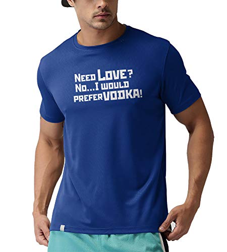 Tee Mafia Unisex Designer |Need Love no Prefer Vodka T-Shirt | Vodka T-Shirt |daru t-Shirt | desi T- Shirt | Swag T-Shirt| Cool t-Shirts -Navy Blue
