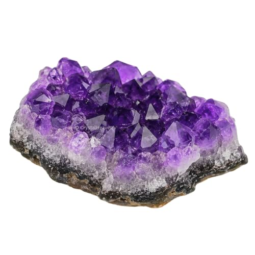 Image of Amethyst Crystal Stone Certified Cluster - Raw Amethyst Stone Original Certified for Energy Cleansing, Meditation, Chakra Balancing, Healing and Decoration Gift