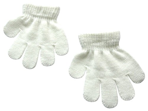 Baix Toddler Boys And Girls Winter Knitted Writing Gloves, 1-3 Years Old, White #TOP6