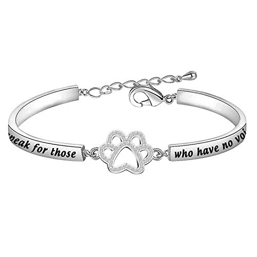 MYOSPARK Veterinarian Bracelet I Speak for Those Who Have No Voice Vet Tech Jewelry Gift for Veterinarian Nurse Vet Students