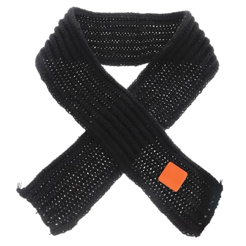 Healeved Cold Protection Scarf Soft Chunky Bowknot Knitted Neck Warmer for Outdoor Use Windproof Design present for Fall and Winter Fits Dark Grey