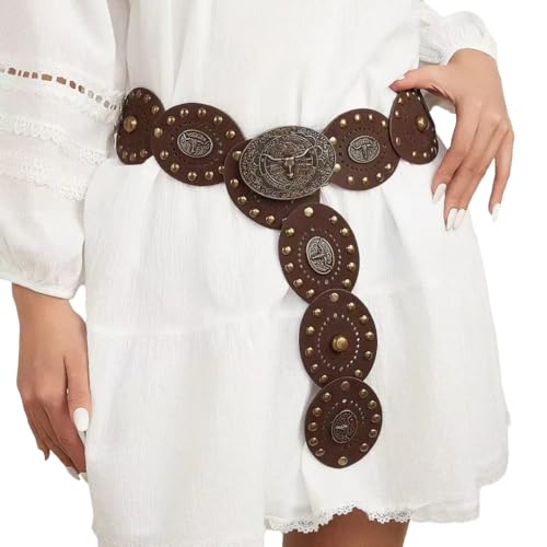 Ceinture à disques larges bohème pour ceinturer et ajuster une robe