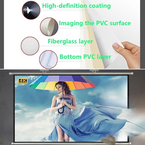 Pantalla manual para proyector 60 pulg 16:9 miniatura 4