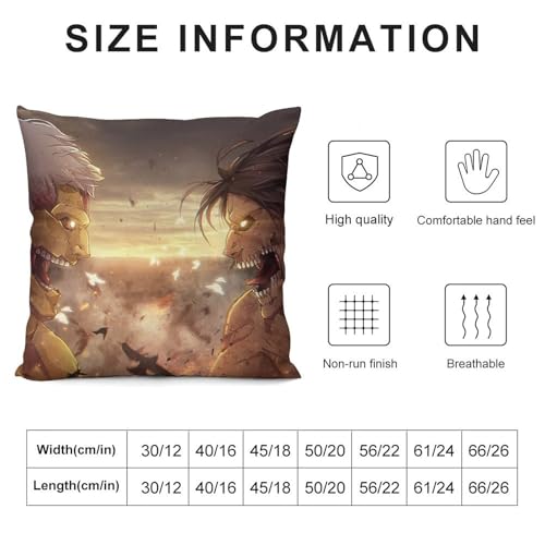 撥水 進撃の巨人 クッションカバー 上品 ベッドルーム お祝い 26 "x26 "