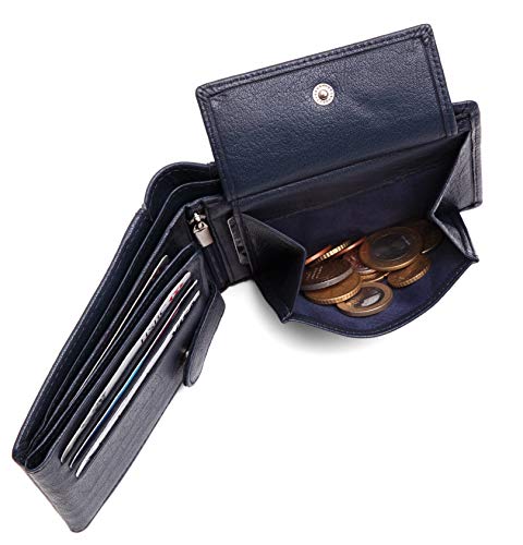 Image of WildHorn India Blue Leather Men's Wallet (RAKHIGIFT1173 Blue)