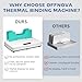 OFFNOVA Thermal Binding Machine 500 Sheets Capacity, No Preheat, Air Cooling, Book Binder Machine with 10 Binding Covers, for A4/A5/Letter Size Business Documents, Office and Homeschool Projects
