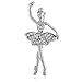Produktbild RedAlphabet Balletttänzer Diamant-3D-Brosche Retro Persönlichkeit vorzügliche Legierung Corsage Feiertags-Geschenk-Kragen-Pin Einfacher Schmuck (Color : Silver)
